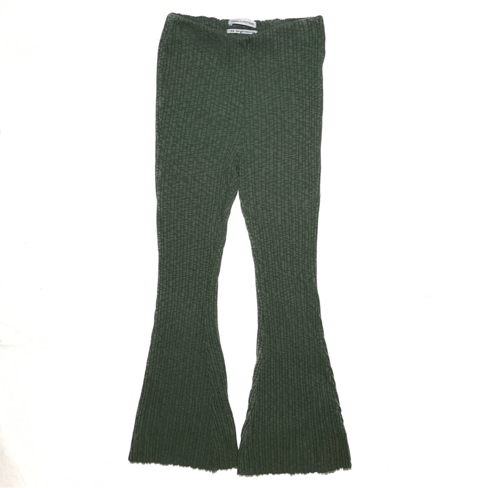Olive Green Flared Knit Pant